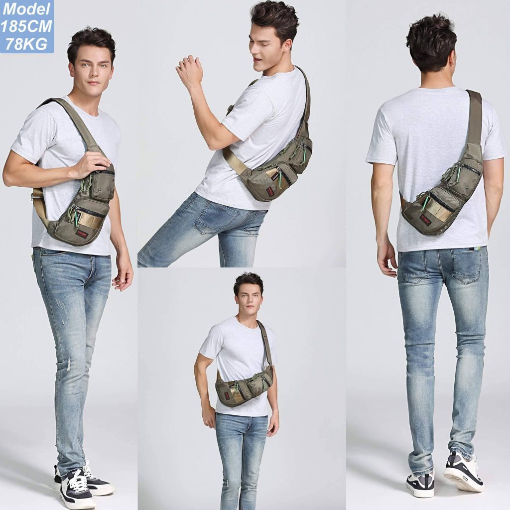 nicgid sling bag army Green