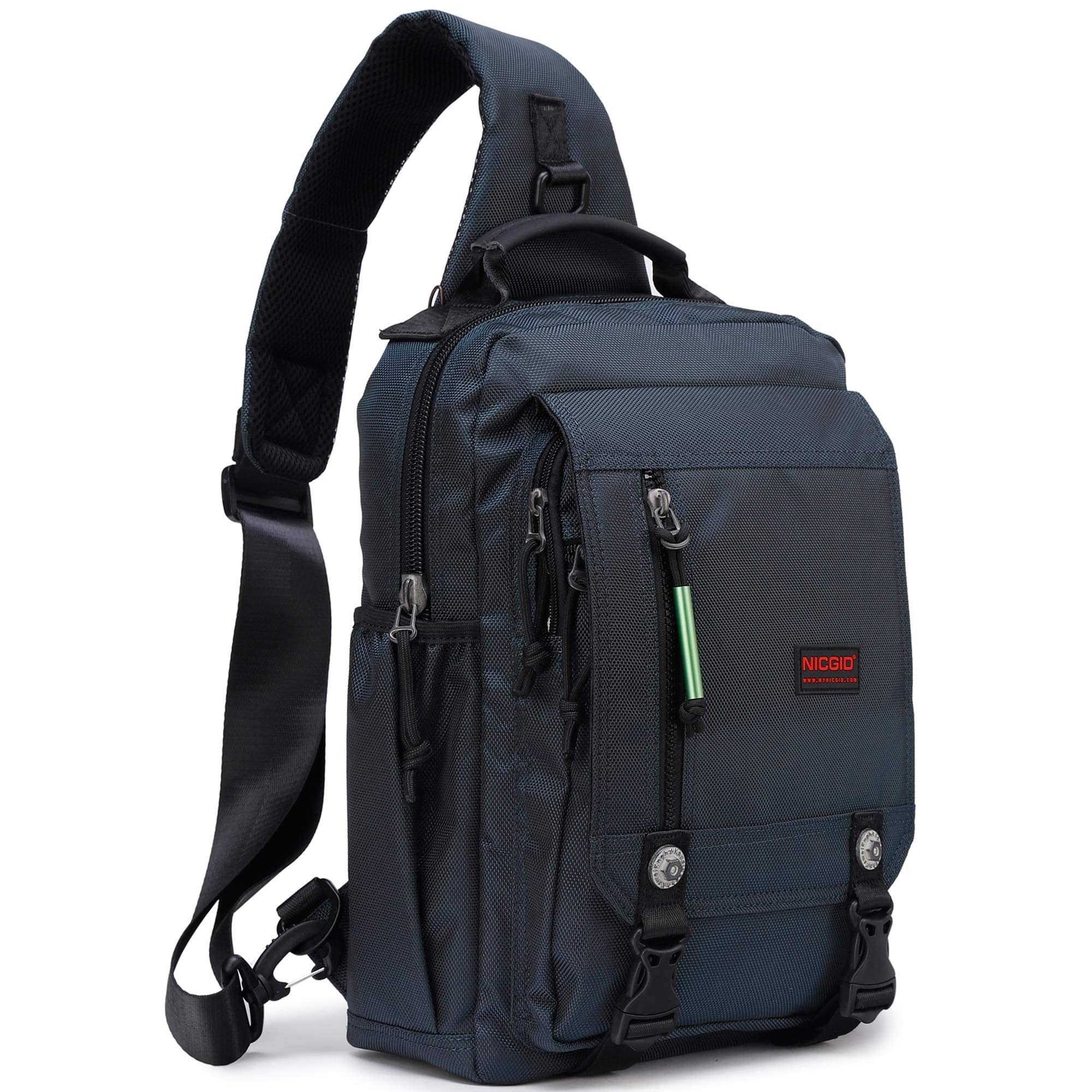 NICGID Sling Bags Chest Shoulder Backpacks Blue-Nylon